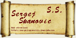 Sergej Španović vizit kartica